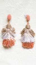 Pink Tassel Earrings