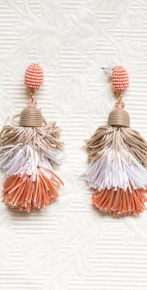 Pink Tassel Earrings