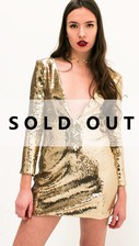 gold sequin dress