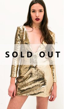 gold sequin dress