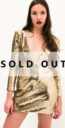 gold sequin dress