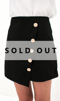 Black Skirt With Gold Buttons