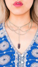 Amethist Zilveren Choker