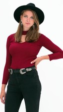 Choker Top Bordeaux rood