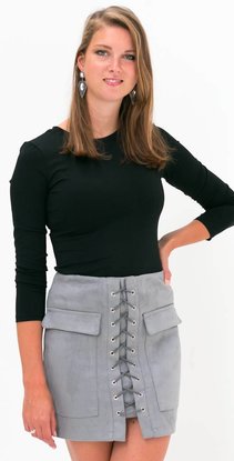 Zwarte Mesh Top