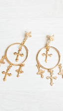 Golden Cross Earrings