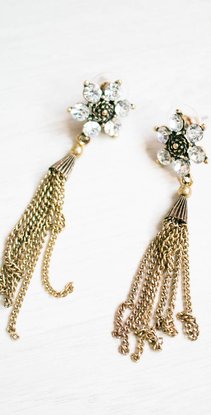 Crystal Tassel Earrings