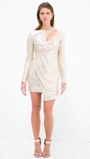 White Gold Sequin Dress