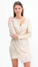 Wit gouden pailletten jurk