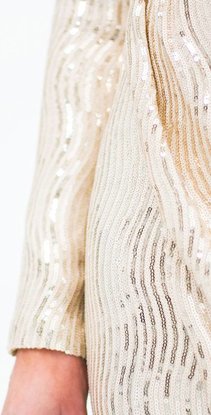 White Gold Sequin Dress