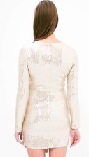 White Gold Sequin Dress