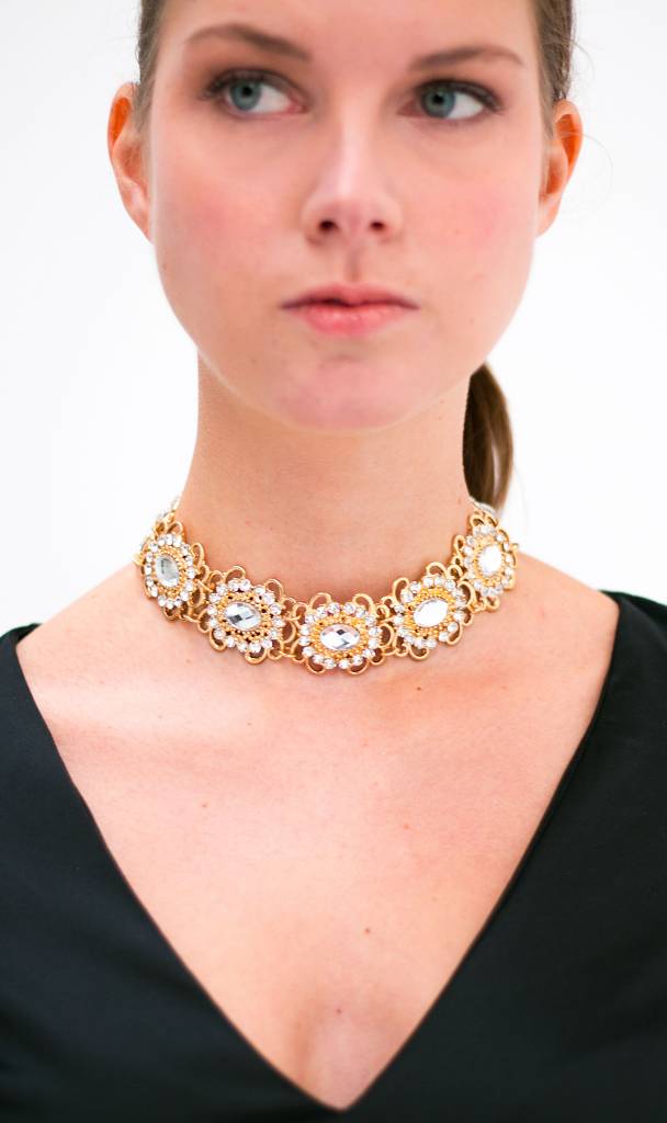 Gouden Kristallen Statement Choker