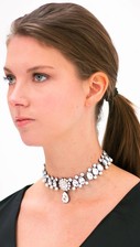 Crystal Pearls Statement Choker