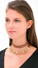 Bruine Kristallen Choker Set