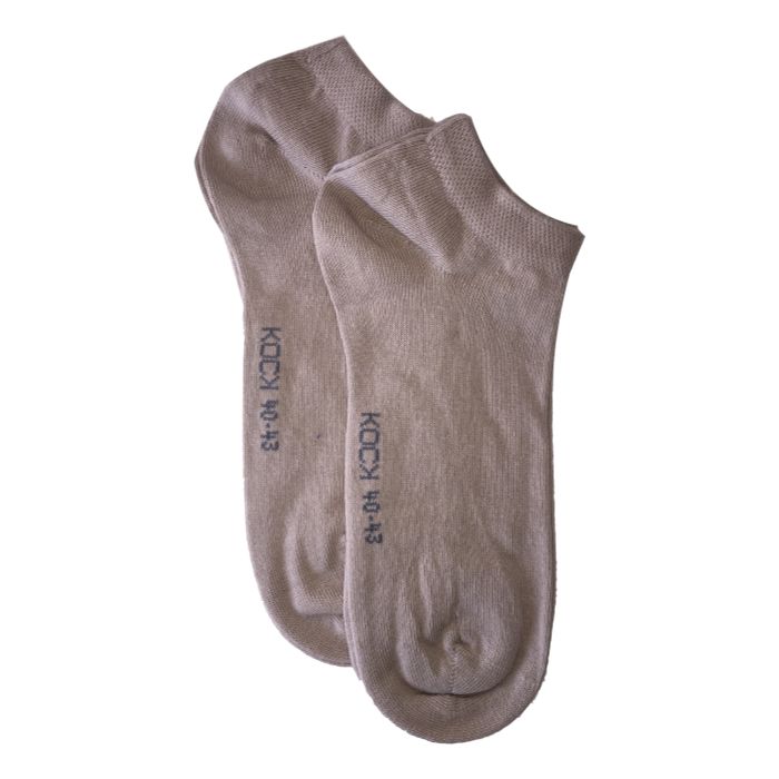 Kock Sockswear 2 Pack Naadloze Sneakersokken Heren Beige kock sockswear kopen in de aanbieding