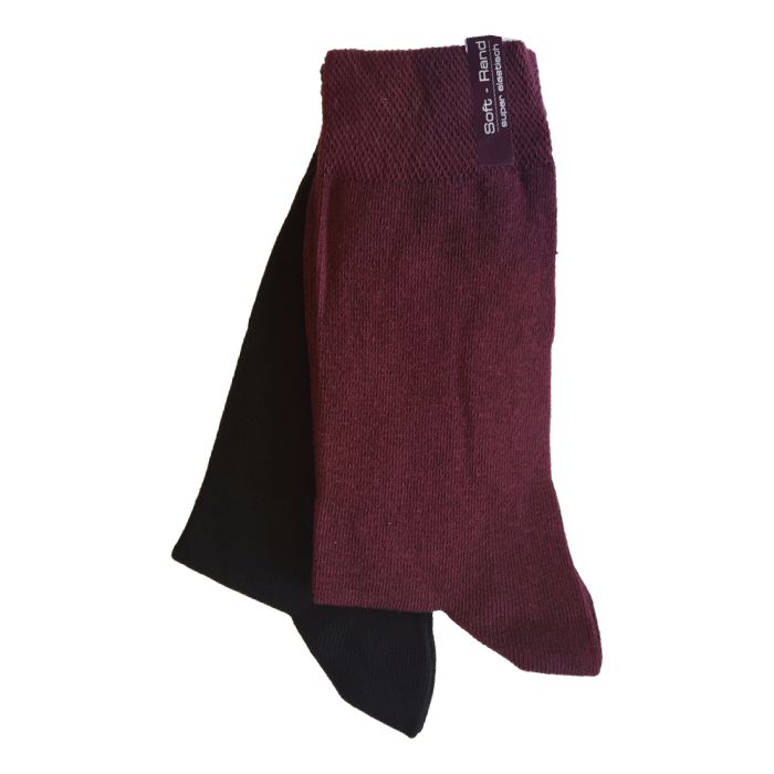 Kock Sockswear 2 Pack Naadloze Damessokken Bordeaux Zwart kock sockswear kopen in de aanbieding