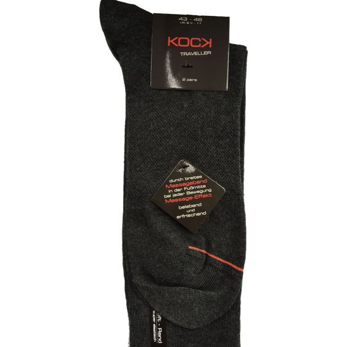 Kock Sockswear 2 Pack Grijs Met Massage Effect kock sockswear kopen in de aanbieding