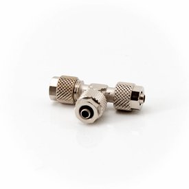 Aqua Noa T-Stück messing vernickelt 3x Schlauchverschraubung für 4/6mm Schlauch