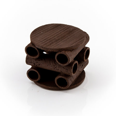 Garneleninsel runde Plattform schwarz / braun