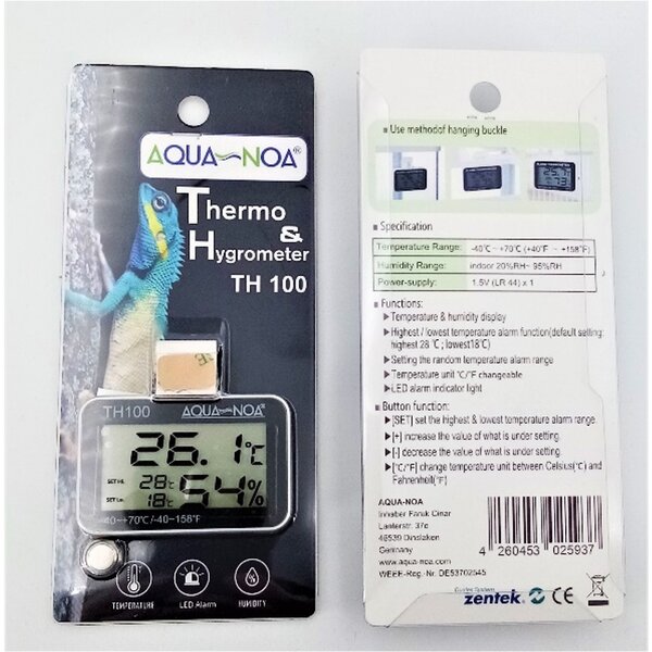 Aqua Noa Thermometer / Hygrometer TH100
