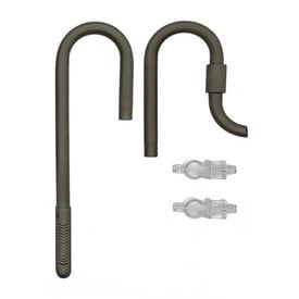 Aqua Noa Edelstahl Filter Ein-/Auslauf Set - Edelstahl Titangrau matt (2 Grössen)
