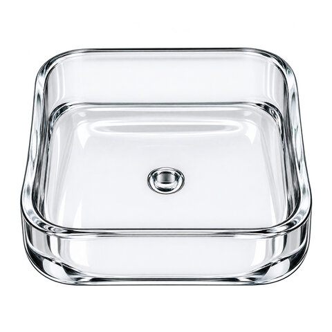 Futterschale aus Glas, square