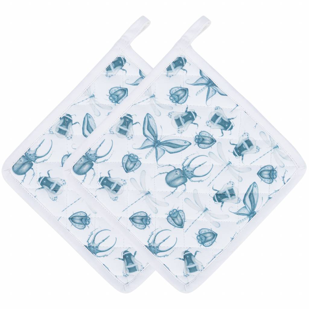 Topflappen Delft Blue Insects