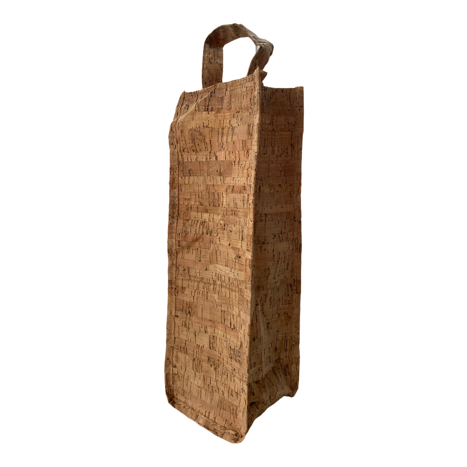 Cork-look gift bag for wine bottle 
