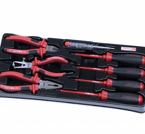 TopTul TopTul 8 piece VDE pliers and screwdriver set