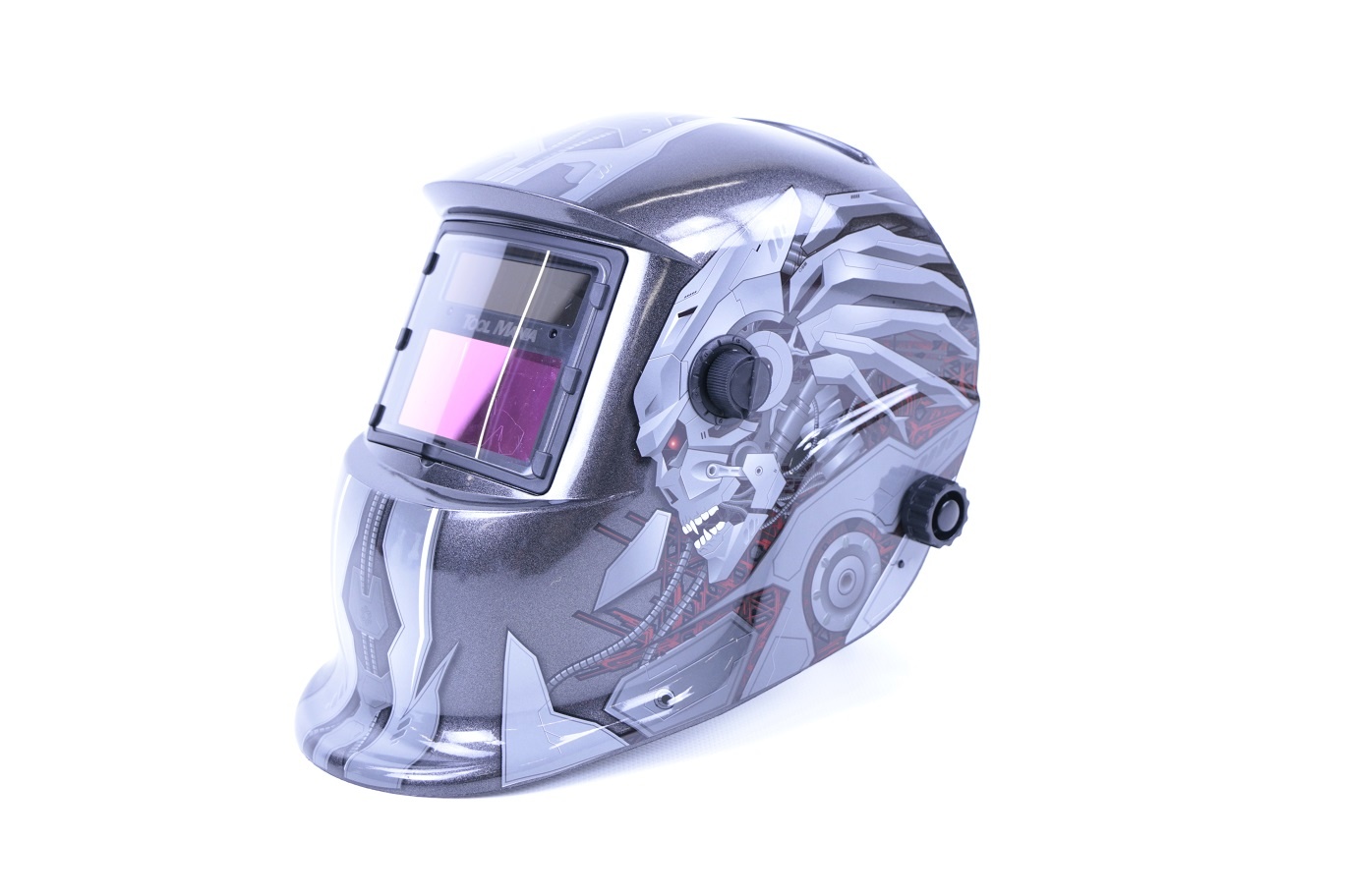 TOOLIOM Casco de Soldadura 92,5 x 42,5mm Auto Oscurecimiento Color Verdadero para TIG MIG ARC Capucha de Soldadura Máscara de Soldadura
