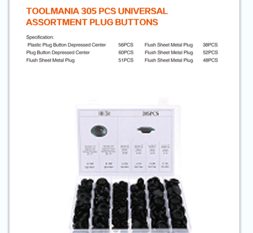 TM TM 305 Delige Assortiment Screw Rivits / Clips MIX Afdekdop