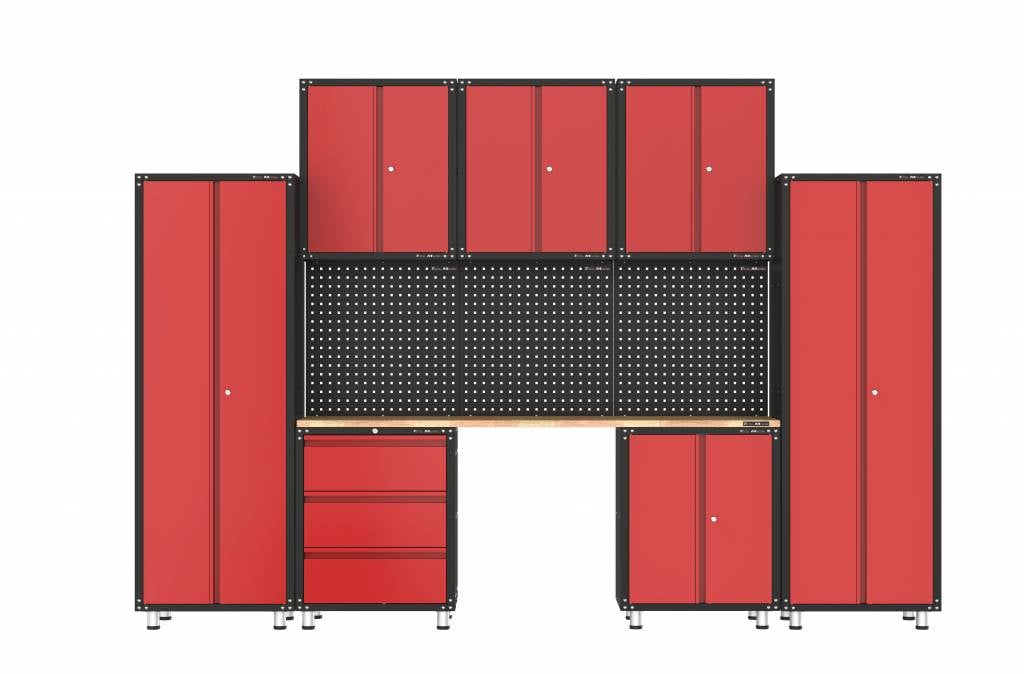 Onwijs Complete garage inrichting met werkbank en gereedschapskasten 11 KD-05