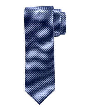 Profuomo Blauw Patroon Zijden Das