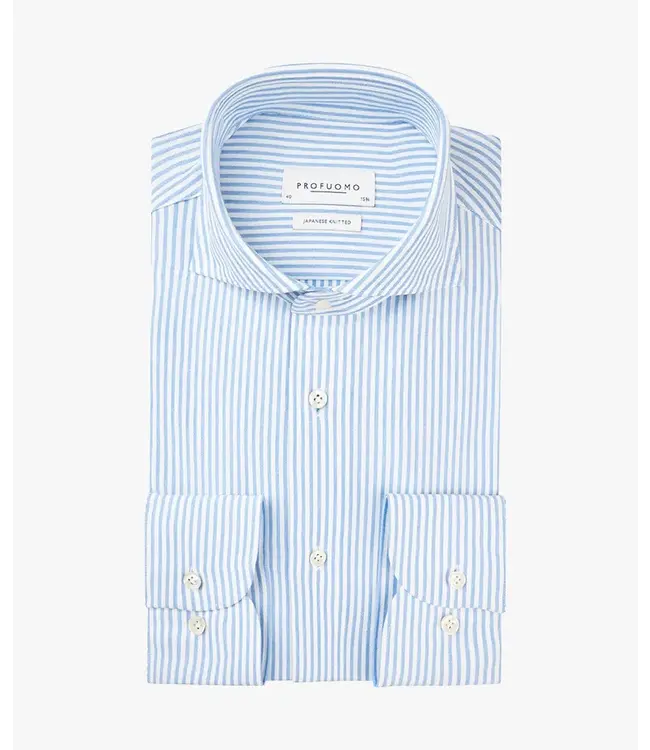 Profuomo Striped Japanese Knitted Shirt