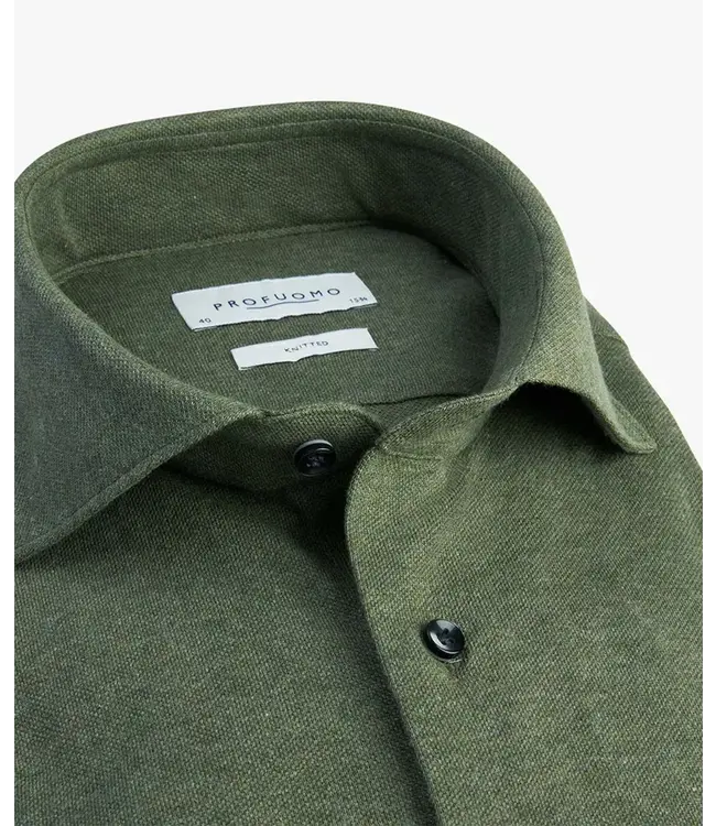 Profuomo Army Mélange Knitted Shirt