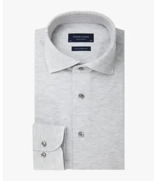 Profuomo Grey Mélange Knitted Shirt