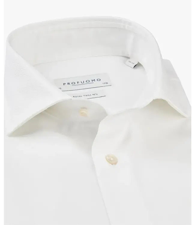 Profuomo Sky Blue White Slim Fit Extra Long Sleeve Enkel Manchet