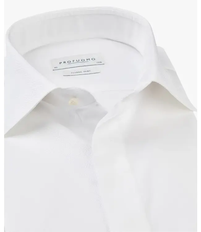 Profuomo Luxe Smoking Shirt Kent Collar Double Cuff