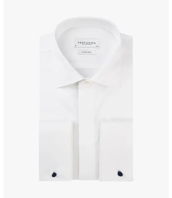 Profuomo Luxe Smoking Shirt Kent Collar Double Cuff
