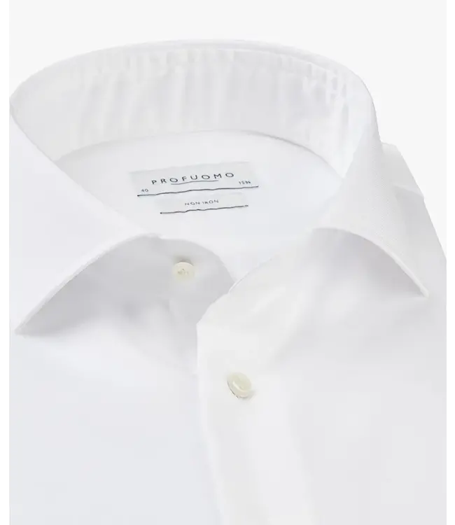 Profuomo Wit Fijn Twill Shirt