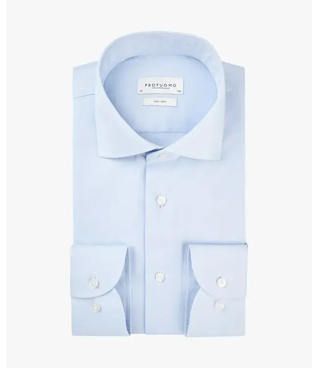 Profuomo Originale Blue Slim Fit Cutaway Collar