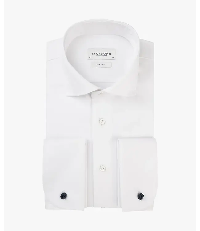 Profuomo Originale White Non Iron Two Ply Twill Cotton