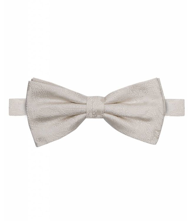 Profuomo Off-White Silk Wedding Bowtie