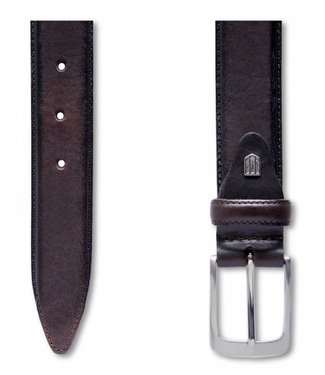 Profuomo Belt Lthr Side Polish Brown