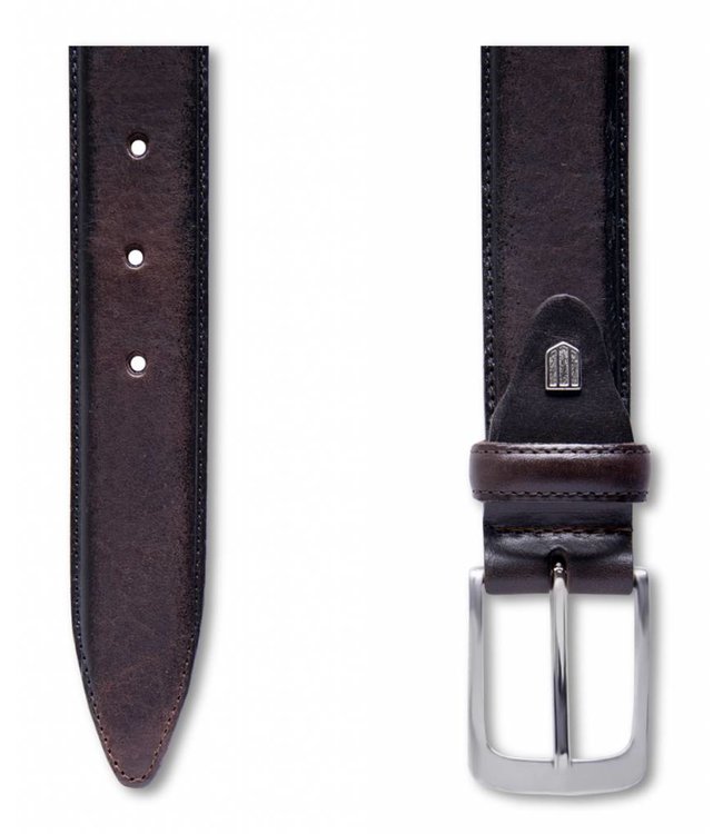 Profuomo Belt Lthr Side Polish Brown