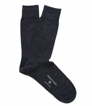 Profuomo Anthra Solid Cotton-Wool Socks