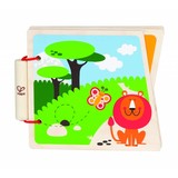 Hape Houten babyboek dierentuin