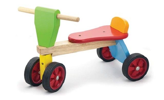 schuifelen Rubber parfum Houten Loopfiets Multi - color - Toys4baby.nl voor betaalbaar babyspeelgoed