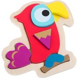 Houten puzzel papegaai