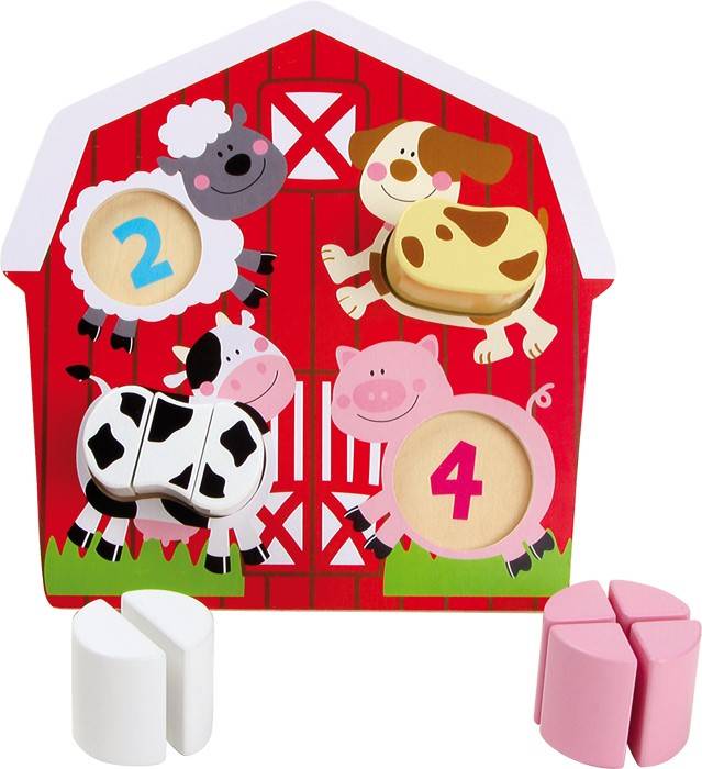 Houten boerderij Puzzel I Toys4baby.nl - Toys4baby.nl voor babyspeelgoed